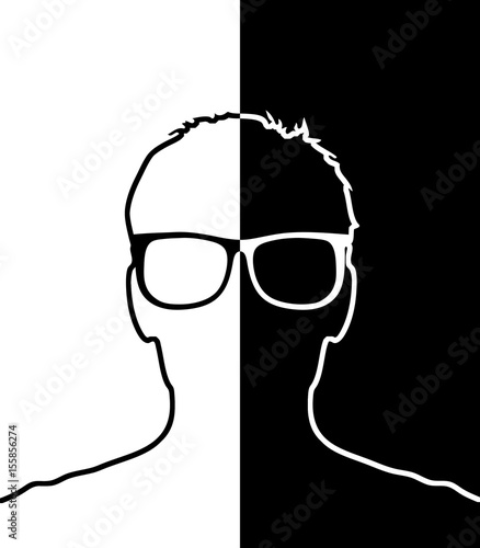 Anonym mit Brille