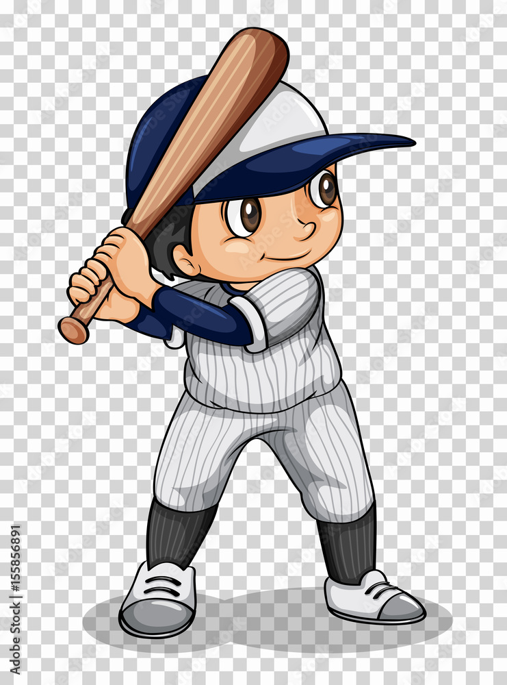 Obraz premium Baseball player holding baseball bat