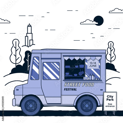 Concept of street food festival