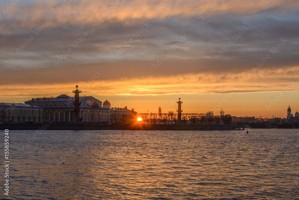 Sunset  in Saint-Petersburg