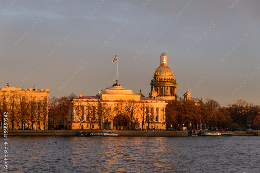English embankment in Saint-Petersburg