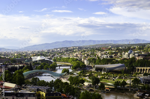 Panoramic view of Tbilisi  the capital of Georgia