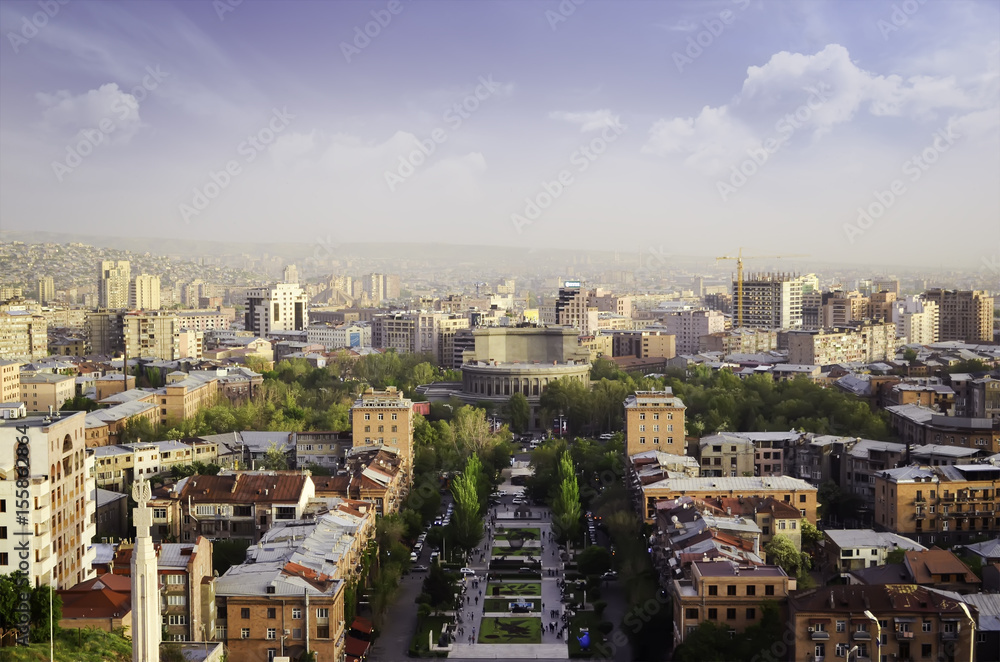 Panoramic view of Erevan, the capital of Armenia