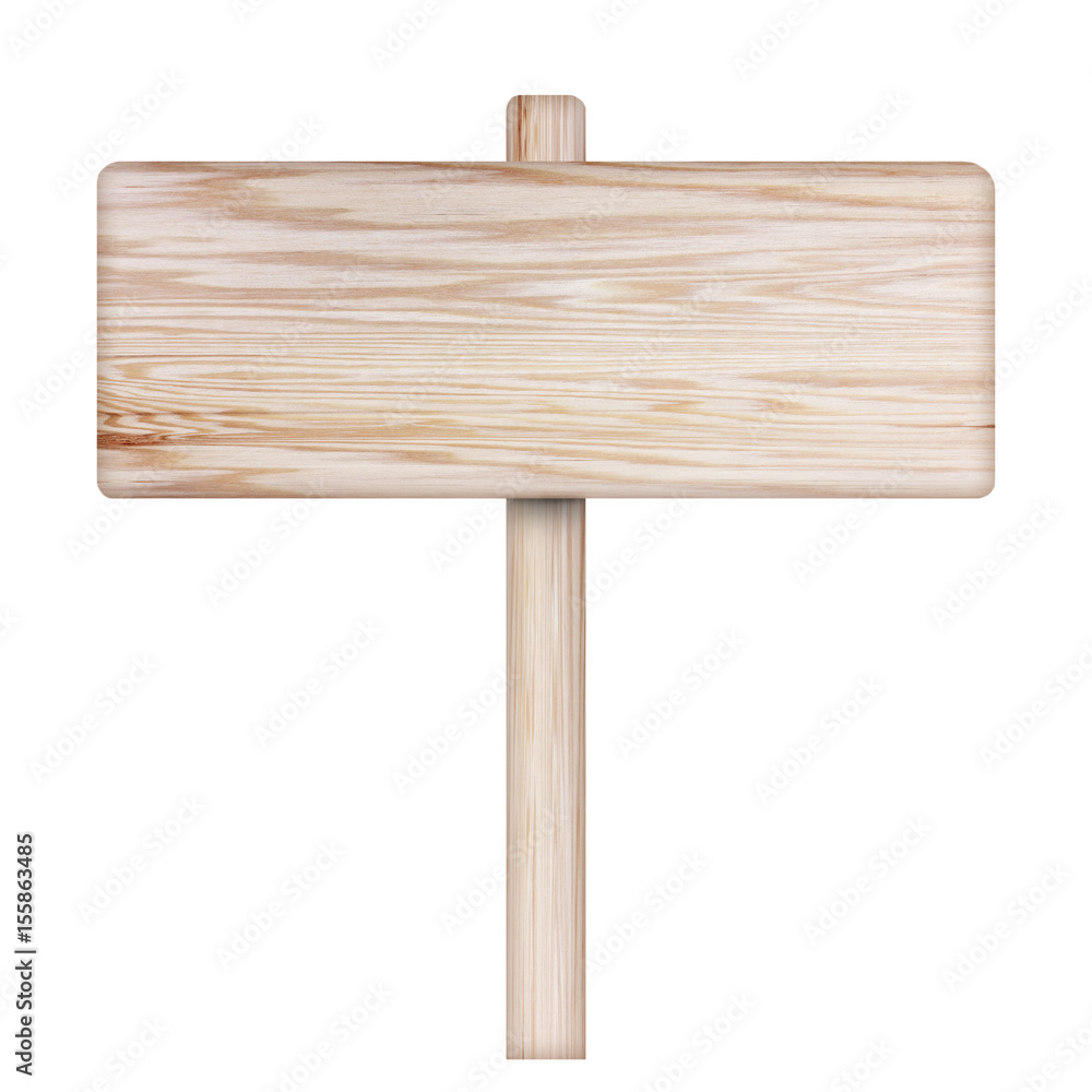 Wooden sign isolated on white Wooden sign isolated on white