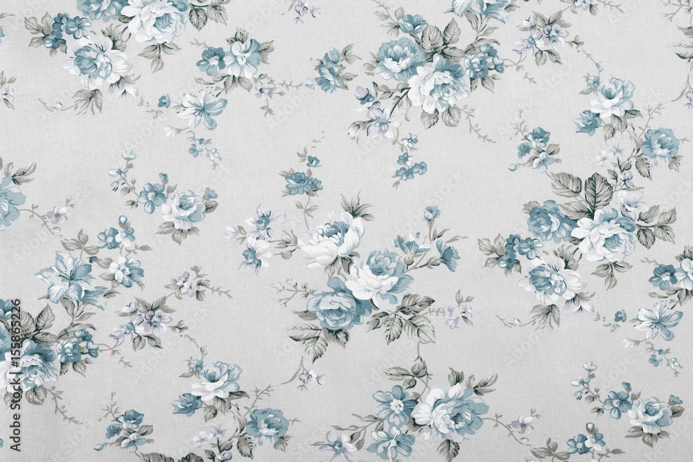 vintage style of tapestry flowers fabric pattern background Stock Photo