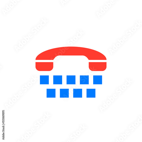Text Telephone icon vector, TTY solid logo illustration, colorful pictogram isolated on white