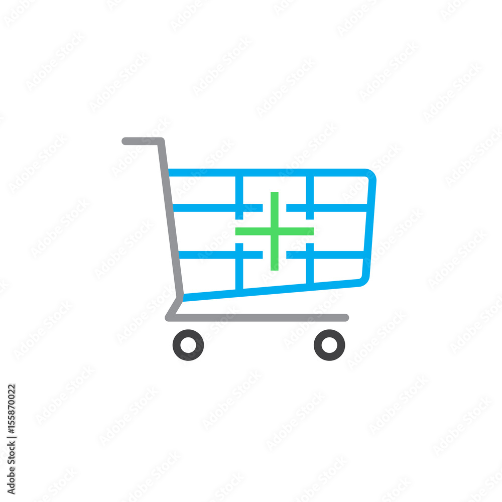 Add to shopping cart line icon, outline vector logo illustration, linear pictogram isolated on white Add to shopping cart line icon, outline vector logo illustration, linear pictogram isolated on white