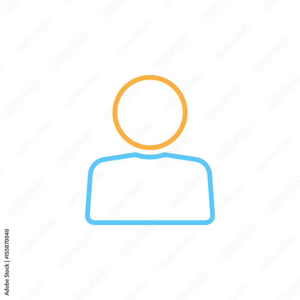User account line icon, outline person vector logo illustration, linear pictogram isolated on white User account line icon, outline person vector logo illustration, linear pictogram isolated on white