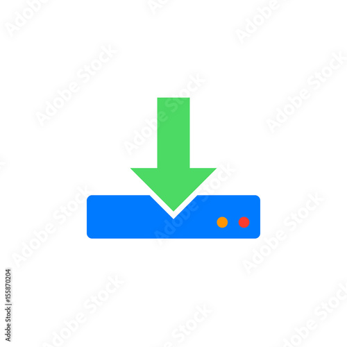 Download icon vector, solid logo illustration, colorful pictogram isolated on white