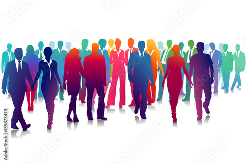 Gruppe von Personen auf weiß, Illustration