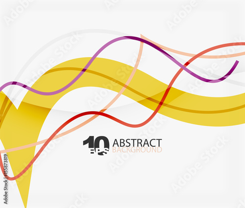Vector wave lines abstract background