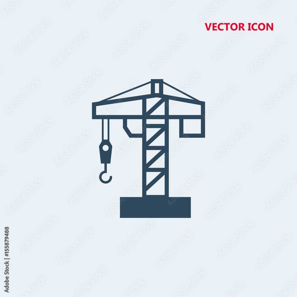 architecture crane tool vector icon