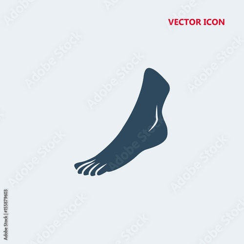 foot side view vector icon