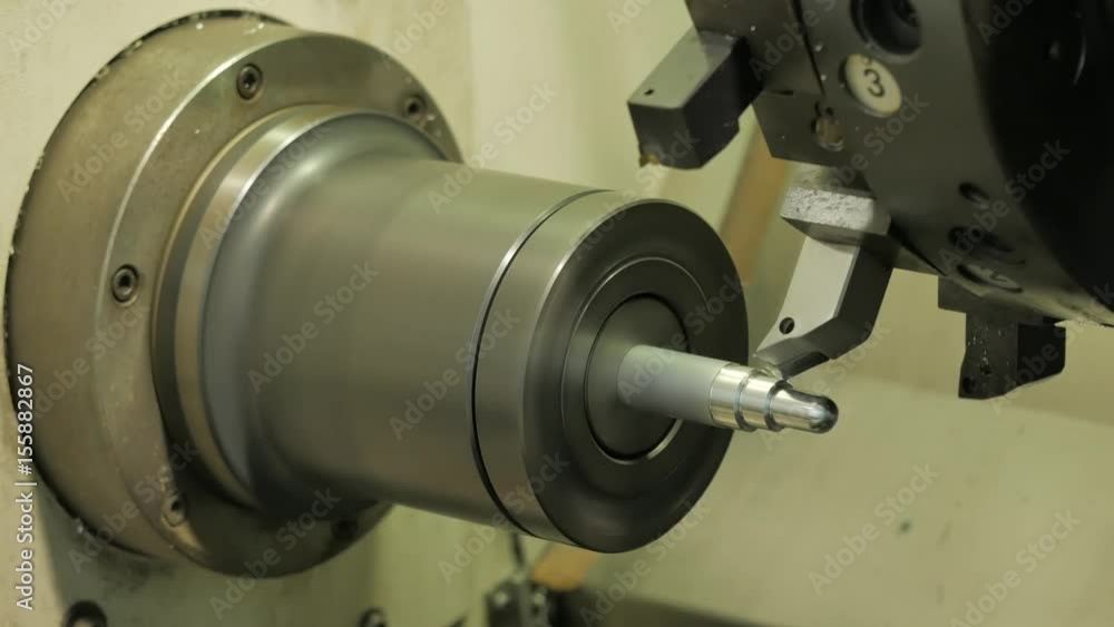 CNC milling machine makes some steel part on a factory, ULTRA HD 4K, real time, zoom CNC milling machine makes some steel part on a factory, ULTRA HD 4K, real time, zoom