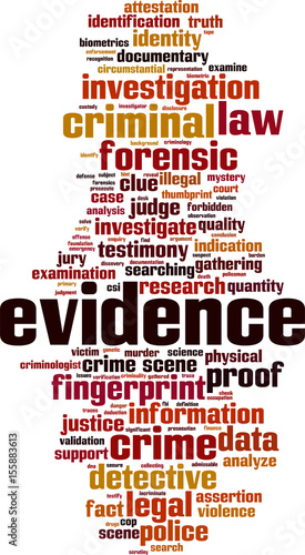 Evidence word cloud