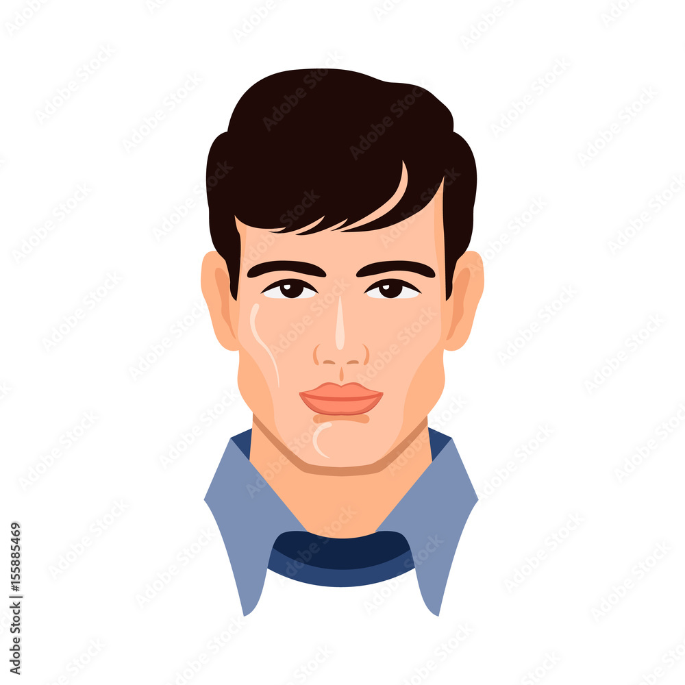 Portrait cute young man isolated on a white background. Picture for avatar Portrait cute young man isolated on a white background. Picture for avatar