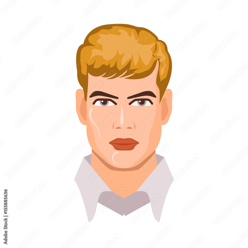 Portrait cute young man isolated on a white background. Picture for avatar Portrait cute young man isolated on a white background. Picture for avatar