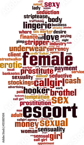 Female escort word cloud