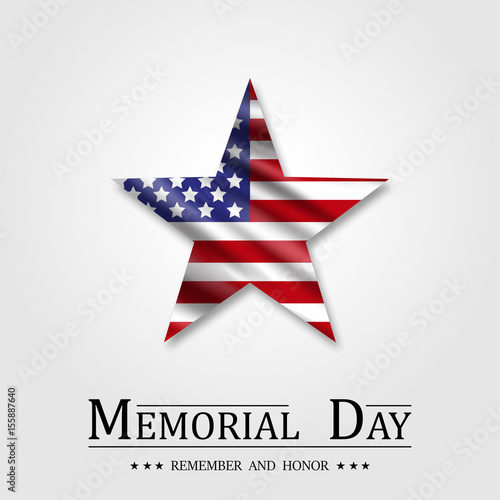 Memorial Day, Star and Flag USA
