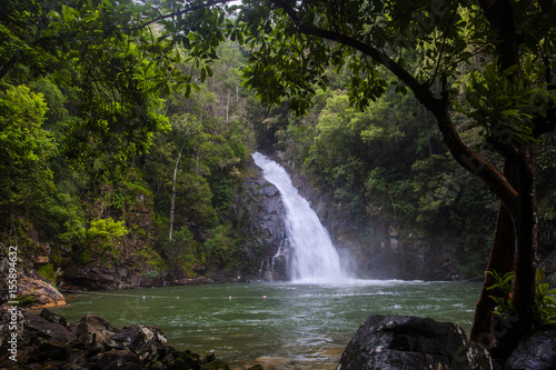 Fototapeta Naklejka Na Ścianę i Meble -  Yong Waterfall National Park is one of the attractions of Nakhon SI thammarat province.