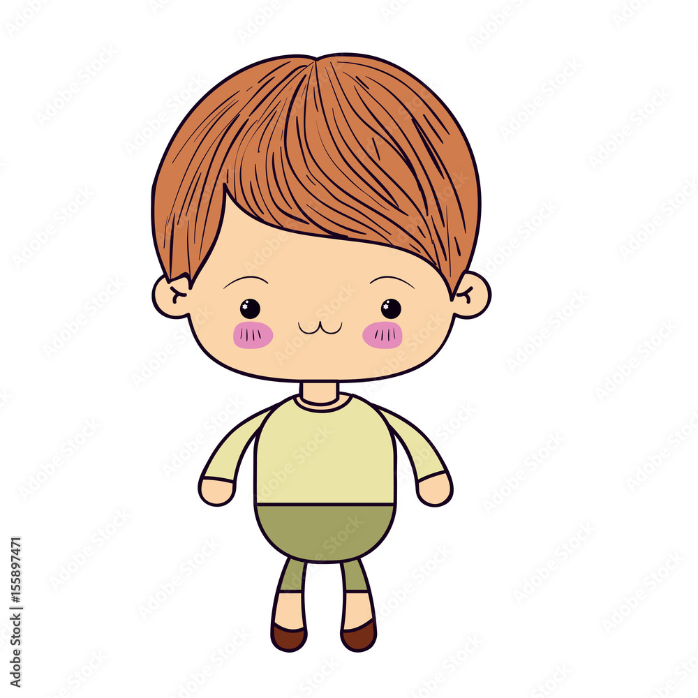 colorful silhouette of kawaii little boy with facial expression exhausted vector illustration colorful silhouette of kawaii little boy with facial expression exhausted vector illustration