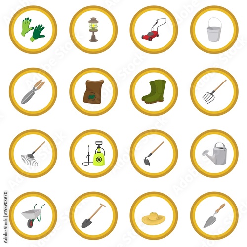 Garden cartoon icon circle