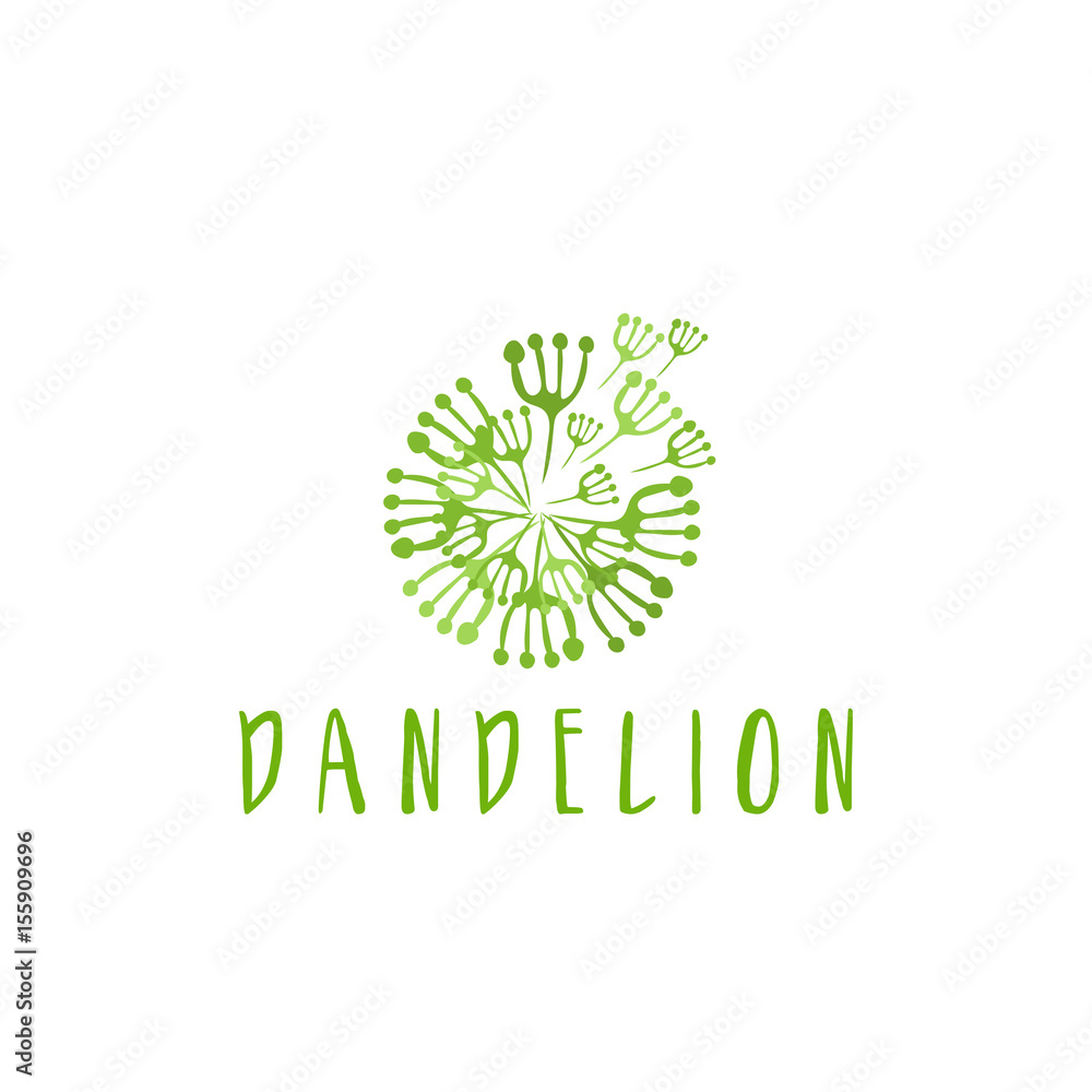 Illustration of concept logo of dandelion. Vector Illustration of concept logo of dandelion. Vector
