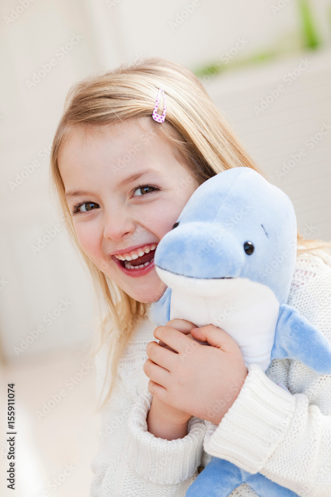 young girl with dolphin young girl with dolphin