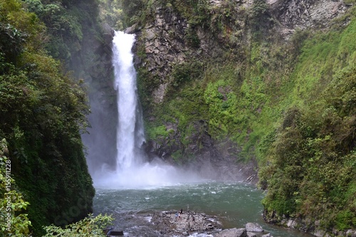 waterfall and river