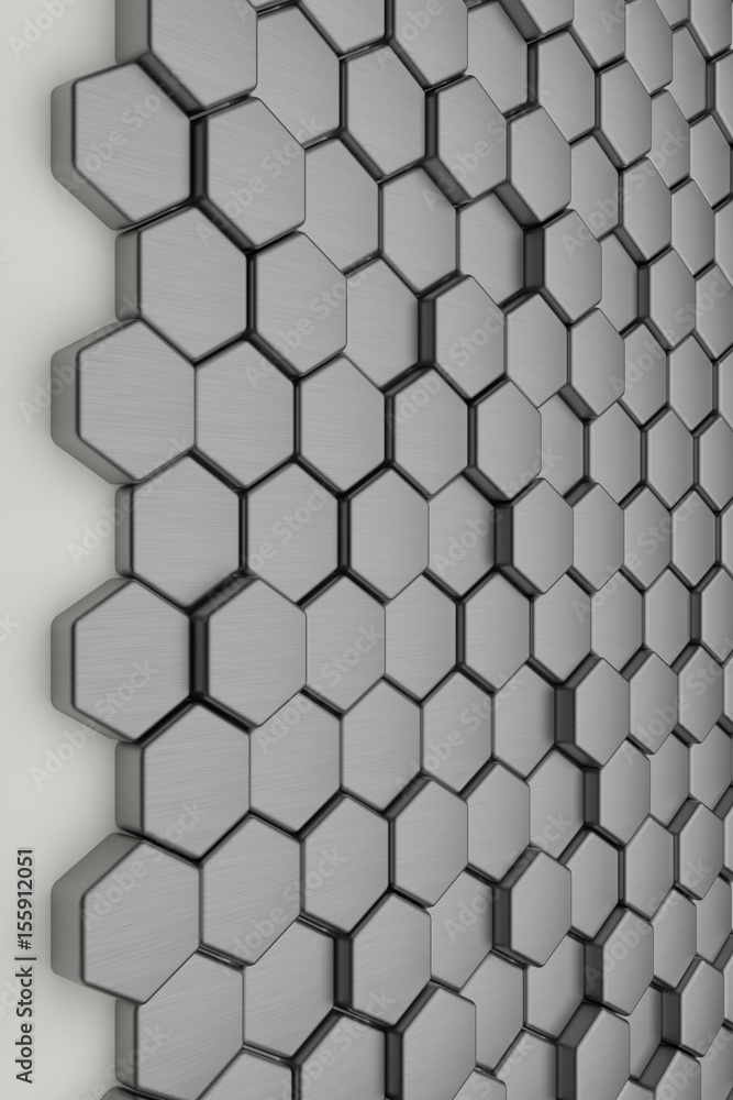 Fototapeta premium Abstract background of tile wall. 3D rendering.