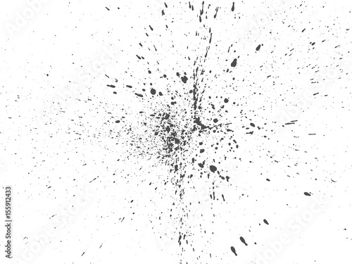 Black Ink Drops on white Background