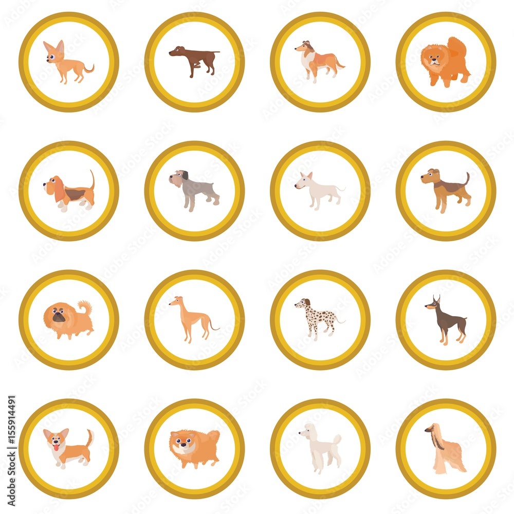 Dog icon circle Dog icon circle