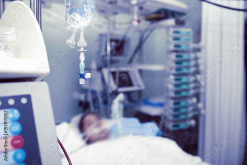 Patient in the intensive care unit