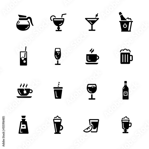 Drinks Icons // Black Series - Vector icons for your digital or print projects.