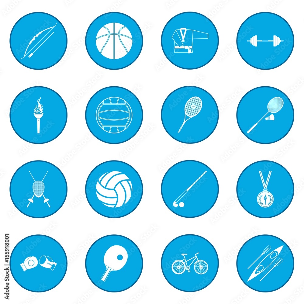 Summer sport icon blue Summer sport icon blue