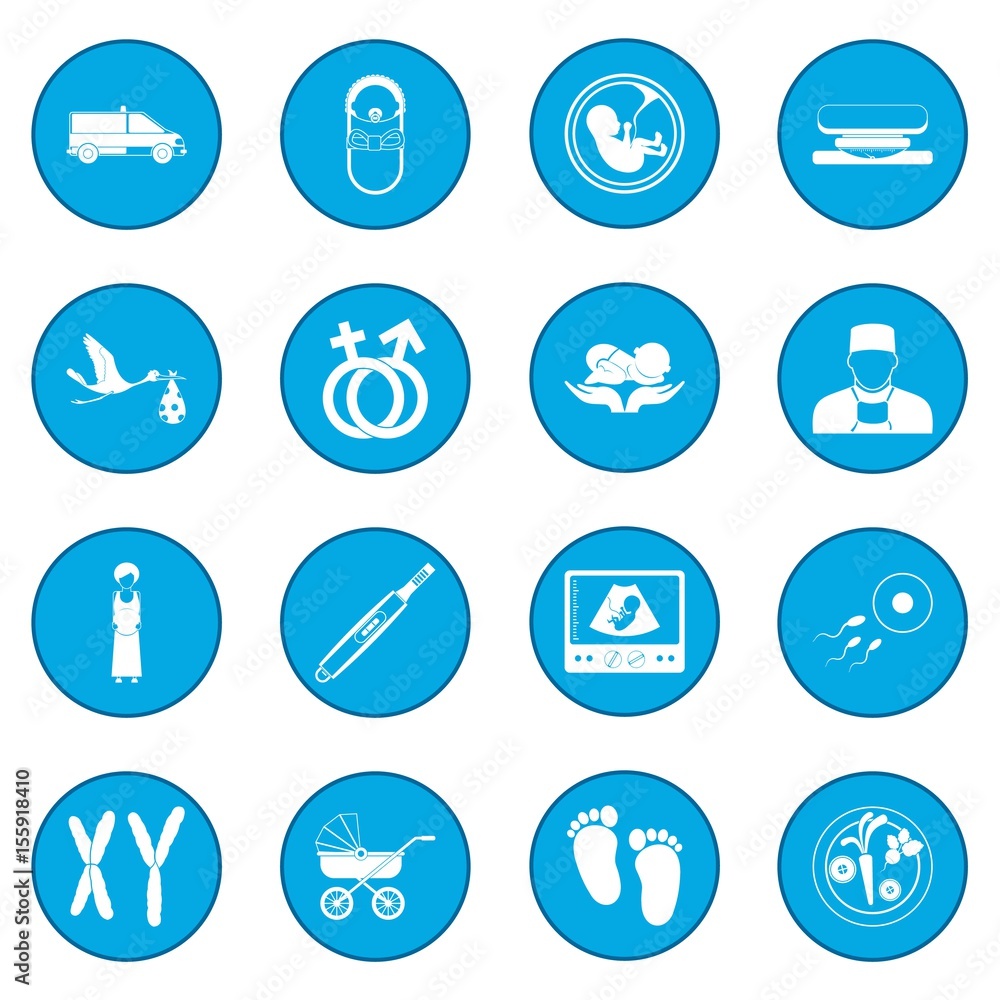 Pregnancy icon blue Pregnancy icon blue