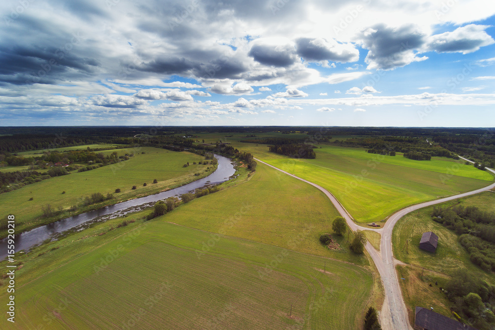 Upper reaches of a Venta river, Latvia.