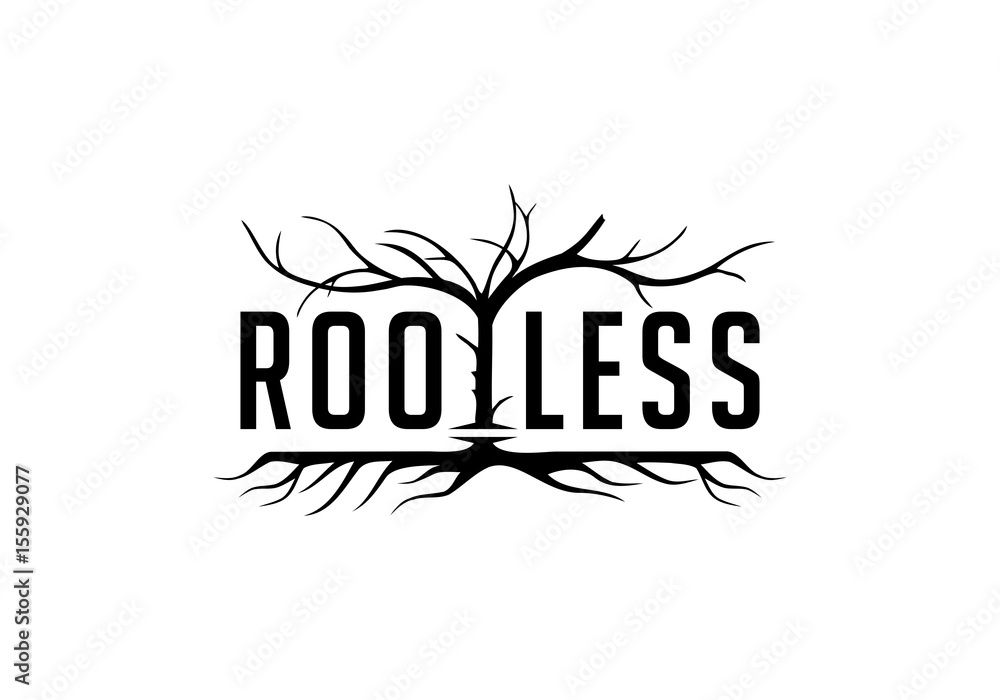 Naklejka premium Rootless logo