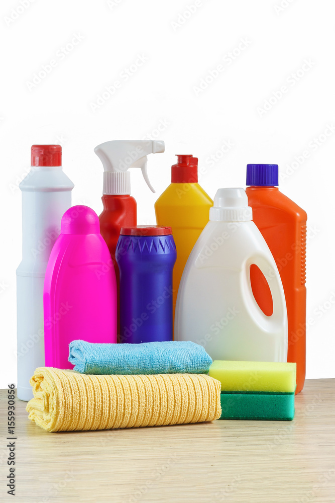 Collection of cleaning tools for home cleaning Collection of cleaning tools for home cleaning