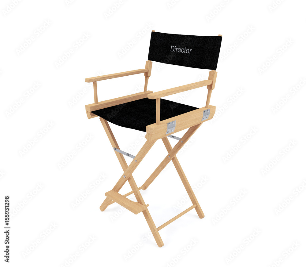 Director's chair isolated on white background. 3D rendering Director's chair isolated on white background. 3D rendering