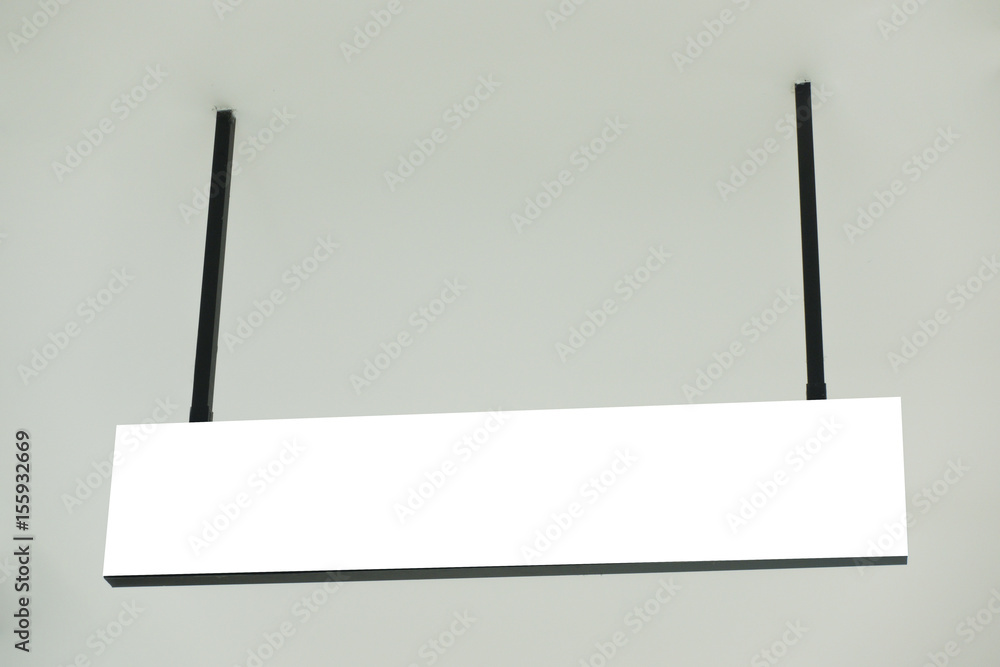 Mock up. Signboard of store, shop. Rectangular shape