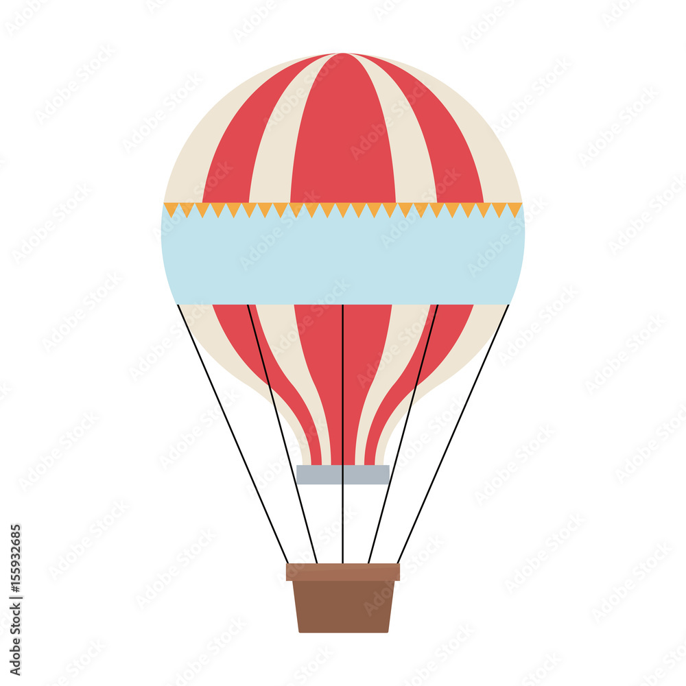 Fototapeta premium circus airballoon festival fly basket funfair vector illustration