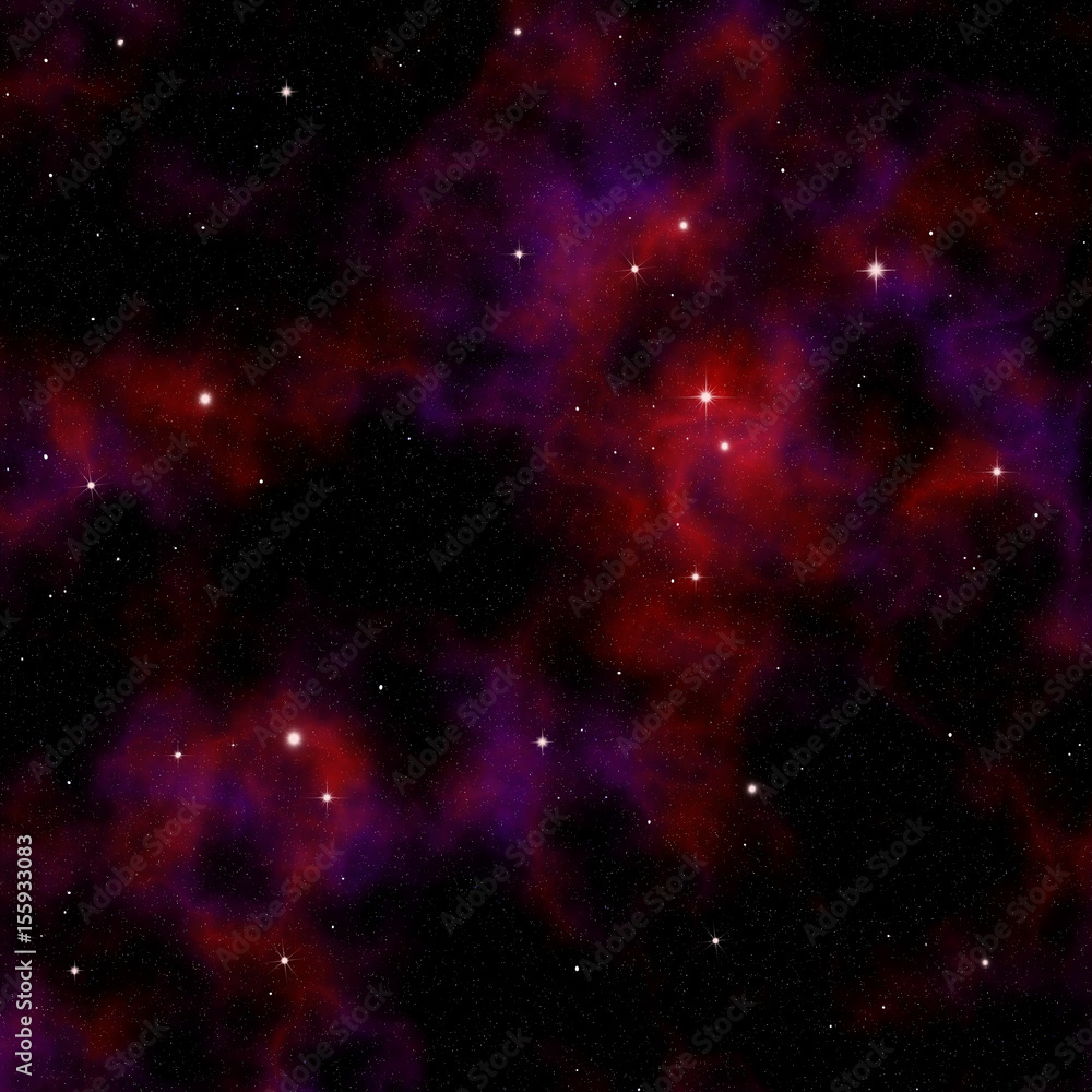 Deep space nebula with starfield. Digital illustration Deep space nebula with starfield. Digital illustration