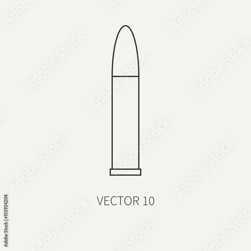 Line flat vector military icon artillery shells. Army equipment and weapons. Cartoon style. Army. Assault. Soldiers. Armament. Ammunition. Vector illustration and element for your design and wallpaper