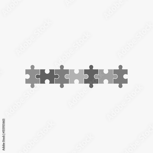 Jigsaw puzzle blank template seven elements