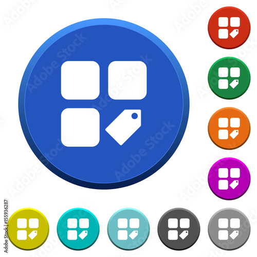 Tag component beveled buttons
