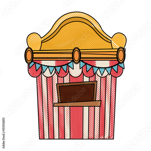 ticket booth at the carnival entrance image vector illustration