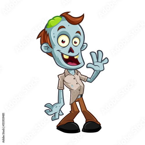 Funny zombie to celebrate halloween party