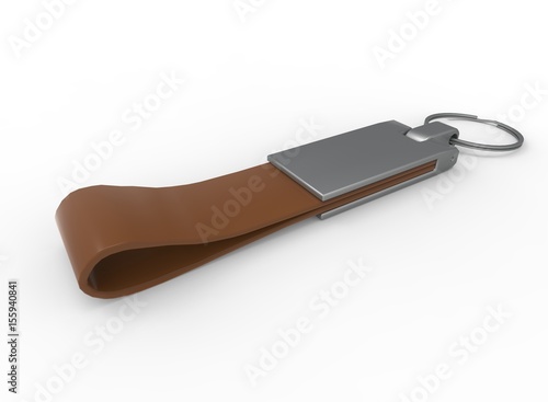 3d illustration of keychain. white background isolated. icon for game web.