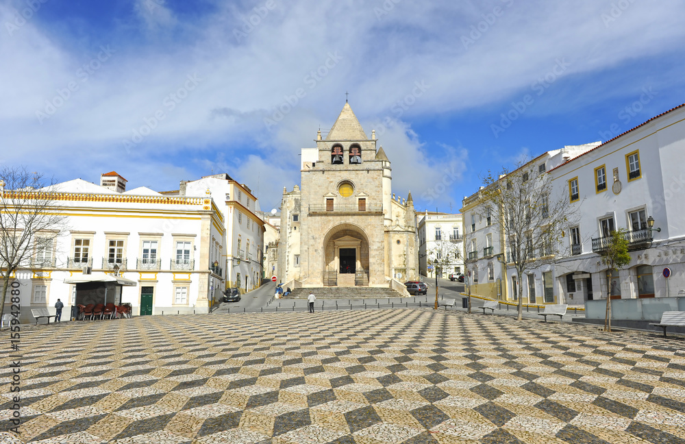 Praça da República em Elvas, Alentejo, Portugal